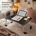 Multi‑Purpose Large Foldable Lap Desk, Portable Bed Tray Table Equipped With Cup Holder, Tablet Slot And Carry Handle, Lightweight Fold‑Up Lap Tray For Working, Studying, Eating, Reading On Bed, Sofa & Couch